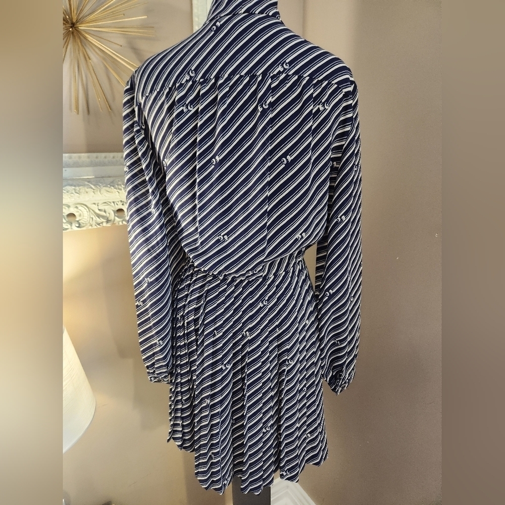 Striped Navy ERGE Dress Size 12 - Picture 7 of 15